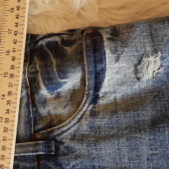 Crooks & Castles Distressed Denim Blue Size 32X32 Streetwear Edge Urban Jeans - Picture 6 of 11